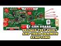 tcon board repair | tcon voltage test point and their common symptom