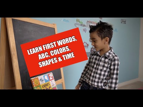 LEARN FIRST WORDS, ABC COLORS, SHAPES & TIME  WITH HRIDAY