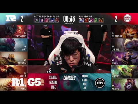 RNG vs EDG - Game 5 | Round 1 2022 LPL Worlds Regionals | Royal Never Give Up vs Edward Gaming G5
