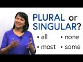 English Grammar: Subject-Verb Agreement – all, most, some, none