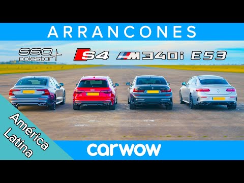 BMW M340i vs Audi S4 vs AMG E53 vs Volvo S60 Polestar: ARRANCONES gasoline vs diesel vs hybrid