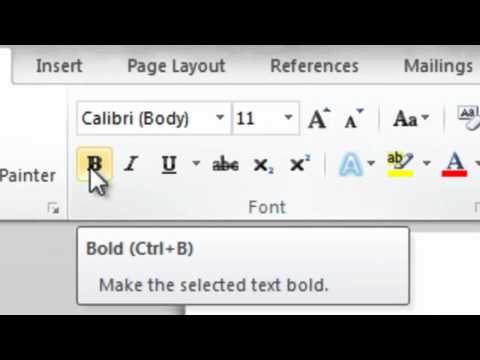 How to Format Text in Word 2010