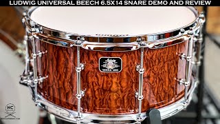 Video thumbnail for Ludwig Universal Series 6.5X14 Beech Snare Drum (LU6514BE) Demo and Review! by Nick Costa