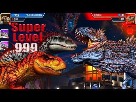 TYRANNOSAURUS REX, INDOMINUS REX, YUDON 999 vs ALPHA 06 - JURASSIC WORLD THE GAME