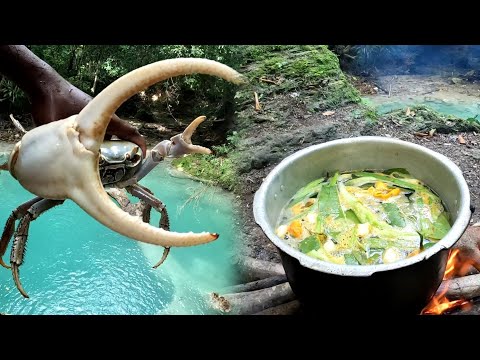 Crab Season in Jamaica | Land Crab Catch Clean ñ Cook | Cooking Spicy Boil Crabs w/ My Subscriber🇯🇲