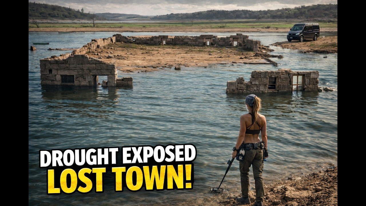 We Metal Detected a Lost Town That Rose From the Lake... UNREAL FINDS!!!