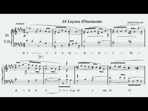 Henri Challan No.21 "24 LECONS D'HARMONIE" Réalisation