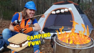 Camping fun with Handyman Hal | Explore a Camp Site | Smores for kids