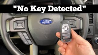 2018 - 2023 Ford Expedition No Key Detected - How to Start With Dead Bad Broken Remote Fob Battery