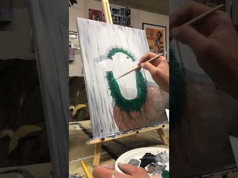 Christmas Cow Painting for my December class.