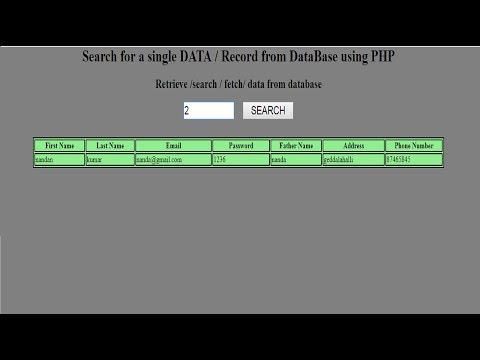 How to retrieve a single data record from database using php mysql