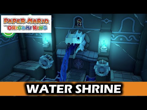 How to Make Dragon Statue Shoot Water On Wheels: Water Vellumental Shrine | Paper Mario Origami King