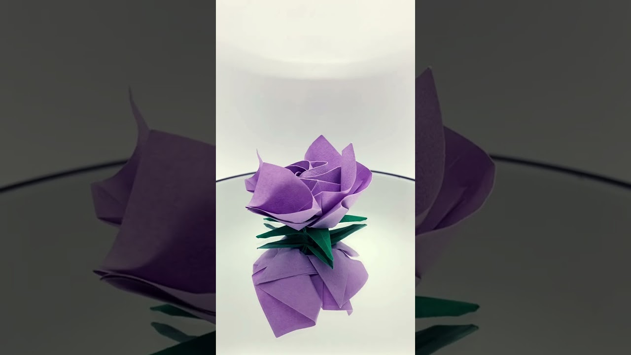 バラの折り紙 ORIGAMI ROSE #Shorts