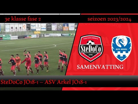 Samenvatting SteDoCo JO18-1 - ASV Arkel JO18-1