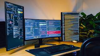 Best Day Trading Desk & Computer Setup  - Ultrawide Curved Monitors Trading PC Build