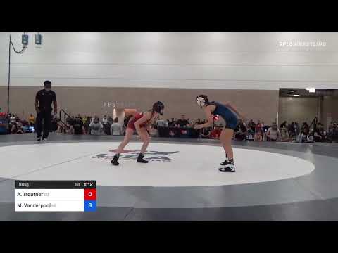 90 Kg Rr Rnd 1 - Aubrey Troutner, CO Vs Mara Vanderpool, NE