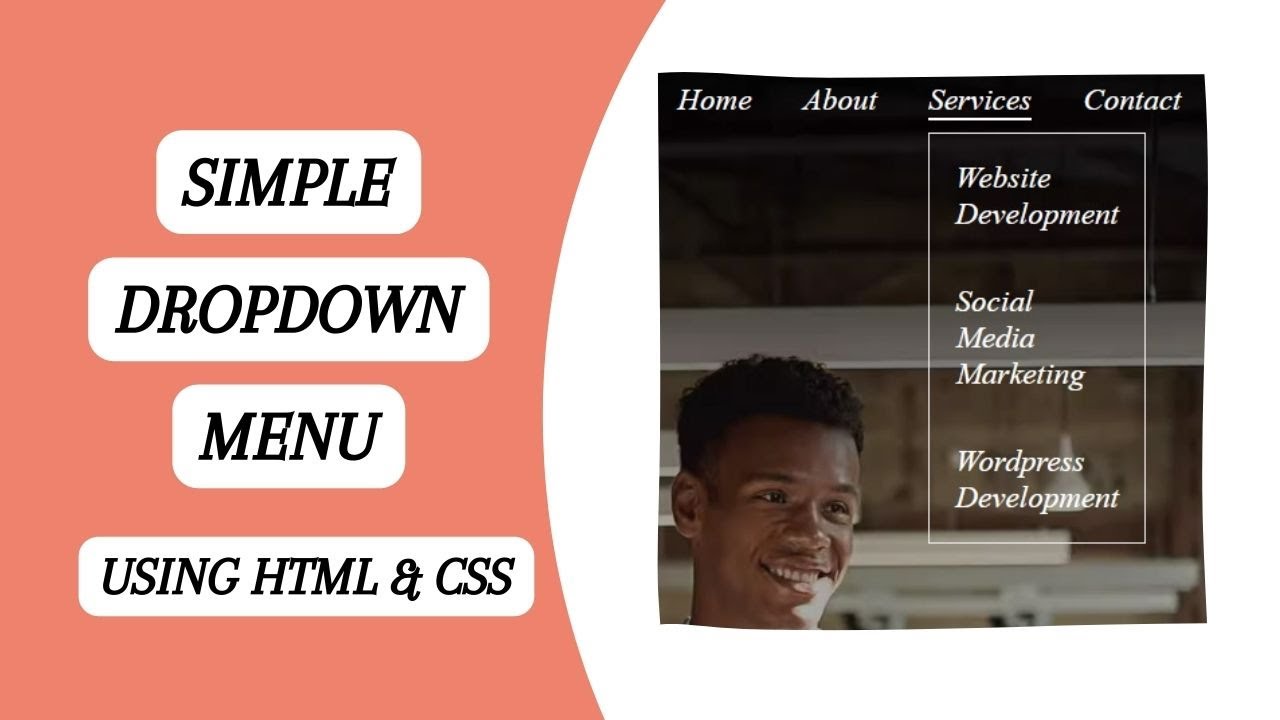 Dropdown Menu On Hover | Hover Dropdown Menu Using HTML & CSS