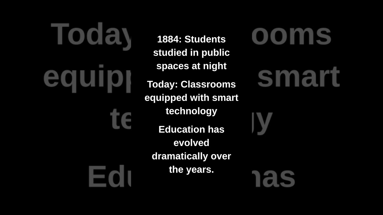 1884: Students studied in public spaces at night