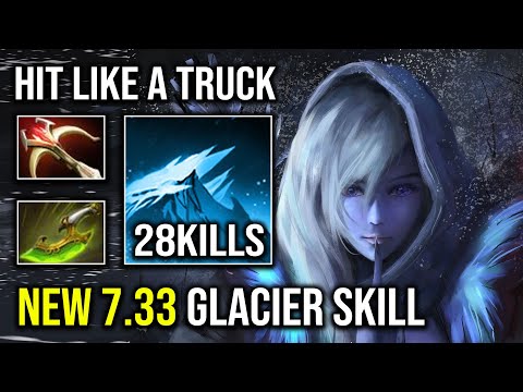 NEW 7.33 Skill Glacier Drow Ranger Brutal Hit Like a Truck +936 Gold Per Min Dota 2