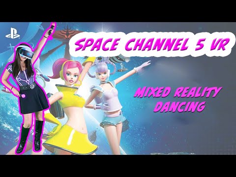 Space Channel 5 VR Kinda Funky News Flash Gameplay - Trisha Dancing Badly in Mixed Reality! LOL