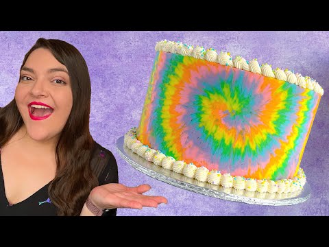 Rainbow Tie Dye Cake! 7+ Million Views!!