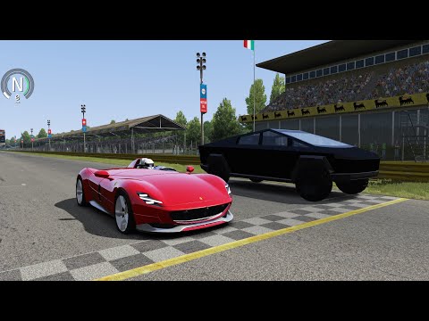 Ferrari Monza SP1  vs   Tesla Cybertruck AWD  @ Monza 1966