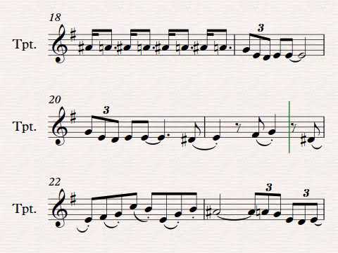 The Pink Panther Trumpet note