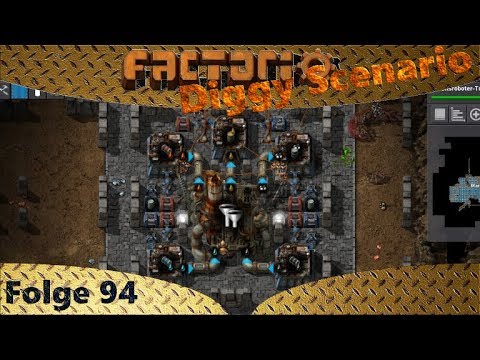 Factorio - Diggy Scenario - Raffinerie Blueprint - Let's Play 94 - Deutsch - German