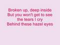 Kelly Clarkson- Behind These Hazel Eyes (lyrics ...