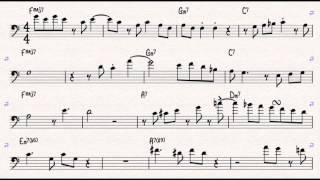 Time After Time - JJ Johnson Trombone Solo Transcription