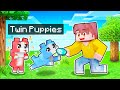 My HELPFUL Twin Wolf PUPPIES In Minecraft!