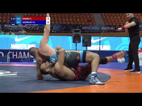 Round 2 GR - 130 kg: S. OMARA (EGY) v. H. GEORGIEV (BUL)