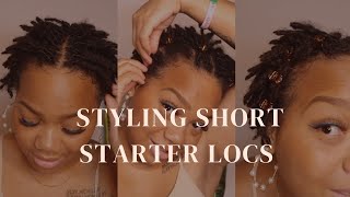 Styling  Short Stater Locs in 5 Different Ways Using Clips