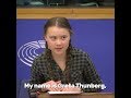 Greta Thunberg in the European Parliament - "I want you to panic!"