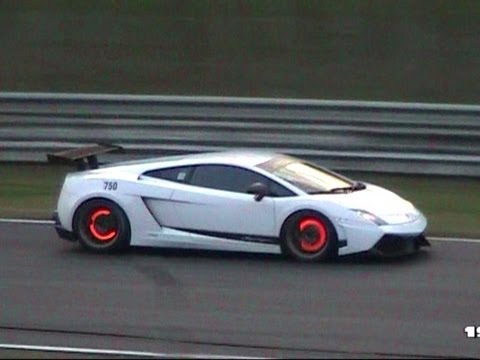 Modified Lamborghini Gallardo LP570-4 Glowing Brakes & Full Throttle Acceleration SOUND!!
