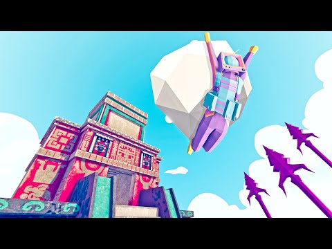 FALLING FROM A SNOW GLOBE OFF THE MAYAN PYRAMID | TABS - Totally Accurate Battle Simulator