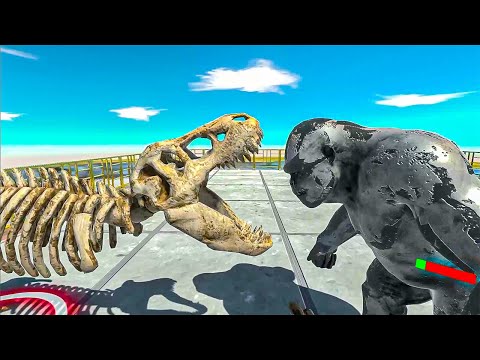 New Goro vs Skeleton Dinosaurs - Animal Revolt Battle Simulator