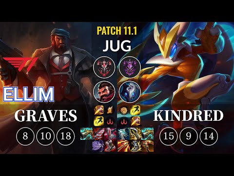 T1 Ellim Graves vs Kindred Jungle - KR Patch 11.1