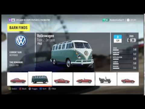 Forza Horizon 2 (Xbox 360) - All Barn Find Cars