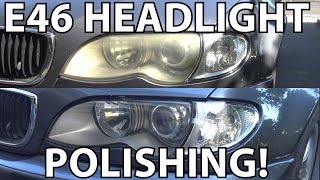 BMW E46 Headlight Polishing DIY