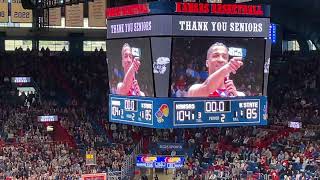 Kansas basketball Senior Day speeches 2026