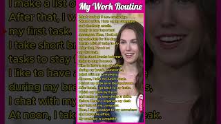 My Work Routine #englishforbeginners #english#dailyroutineenglish