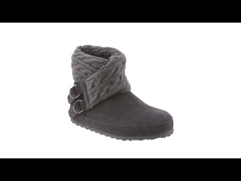 BEARPAW Alison Suede KnitCuff Bootie