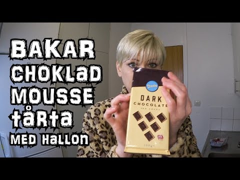 Bakar chokladmoussetårta med hallon