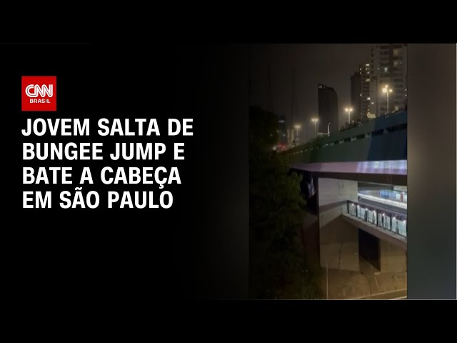 Jovem salta de bungee jump e bate a cabeça em viaduto| BOLTEIM CNN
