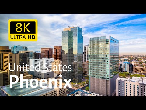Phoenix Arizona 8K [Ultra HD] from dusk till dawn