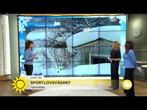 Här kommer rykande färsk sportlovsväder-rapport - Nyhetsmorgon (TV4)