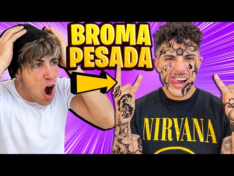 THE WHOLE FACE IS TATTOOED !!! (PRANK)