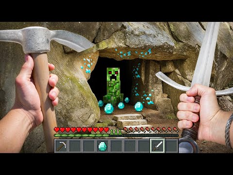Minecraft in Real Life POV ~ CREEPER ATTACK Realistic Minecraft Real POV EN LA VIDA REAL