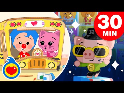 A Roda do Ônibus 2 🚌🌈 | 30 minutos de Música Infantil | Um Herói do Coração ❤️